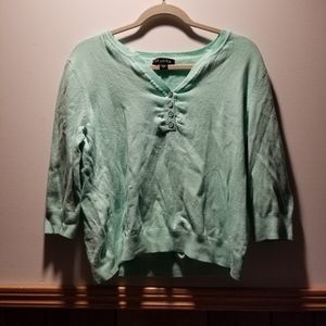 🍭Jessica v neck sweater with quarter length sleeves and front buttons